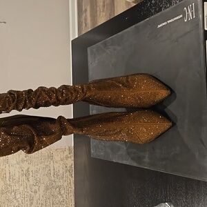 NIB! INC Florelle Rhinestone Wedge Boot 5.5